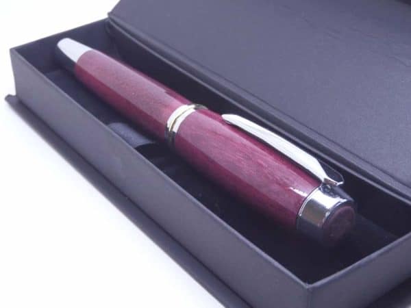 Big Purple Heart Rollerball Pen With Gift Box