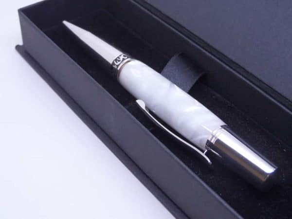 Executive pearl white pen with gift box