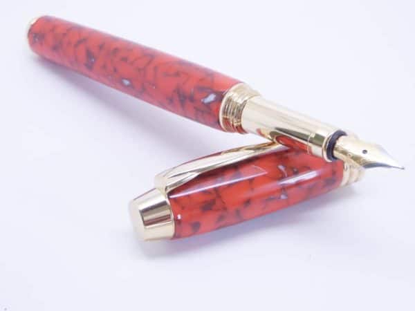 Mottled Red Fountain Pen