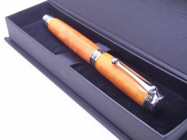 Orange roller ball pen with gift box