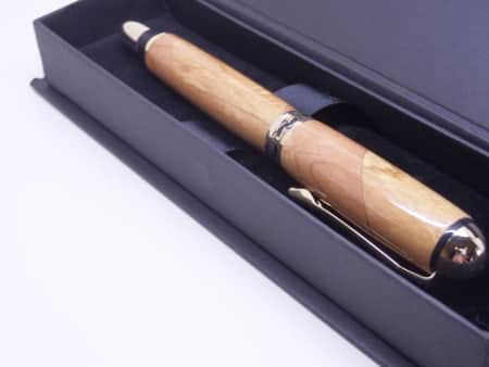 Segmented wooden rollerball pen
