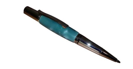 executive turquoise pen with lustrous rhodium