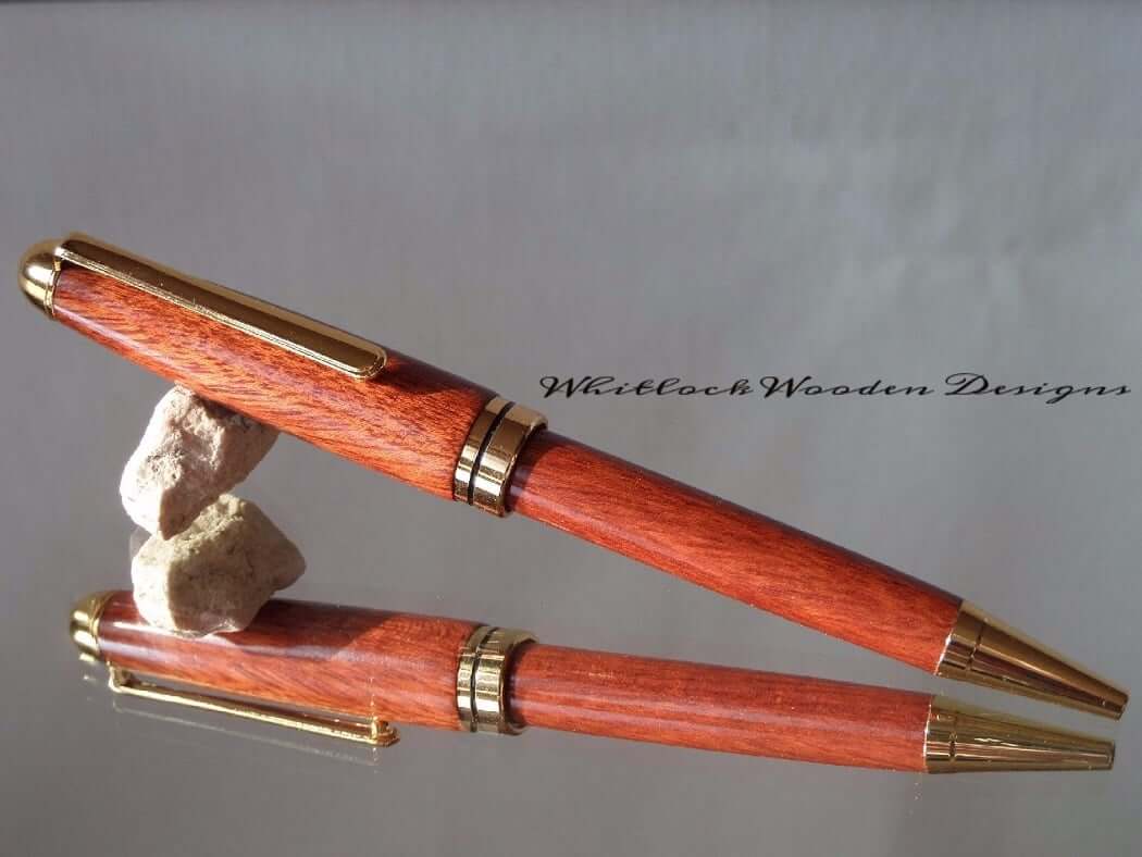 Handcrafted Bloodwood Wood Click Ball Point Pen