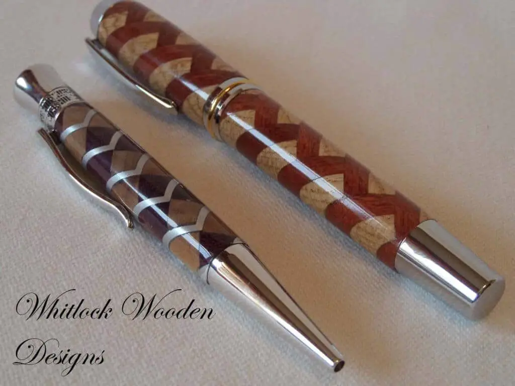 Wooden Herringbone Pens
