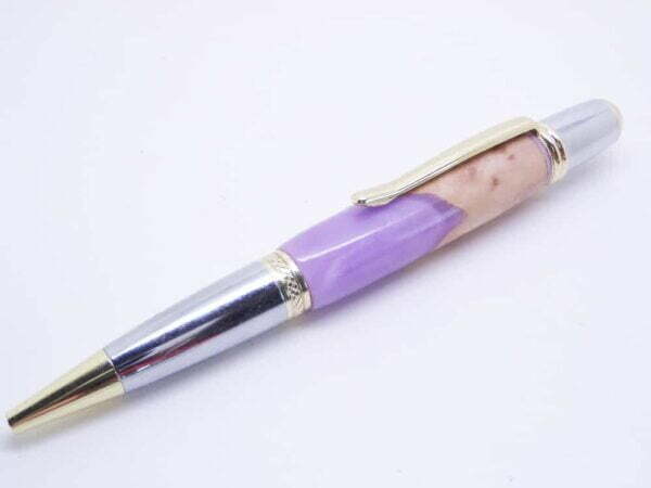 wood burr violet ball pen