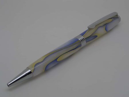 Pearl White, Blue Ballpoint Pen
