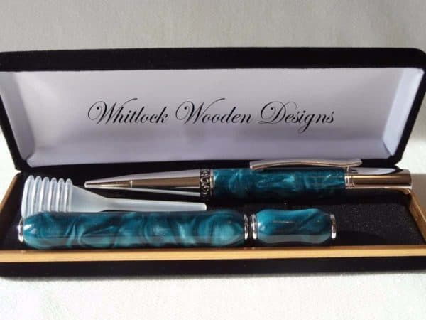 Designer Turquoise Ball Pen Gift Set