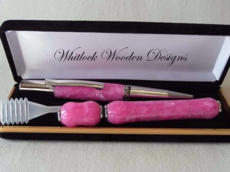 Pink Designer Pen And Perfume Applicator