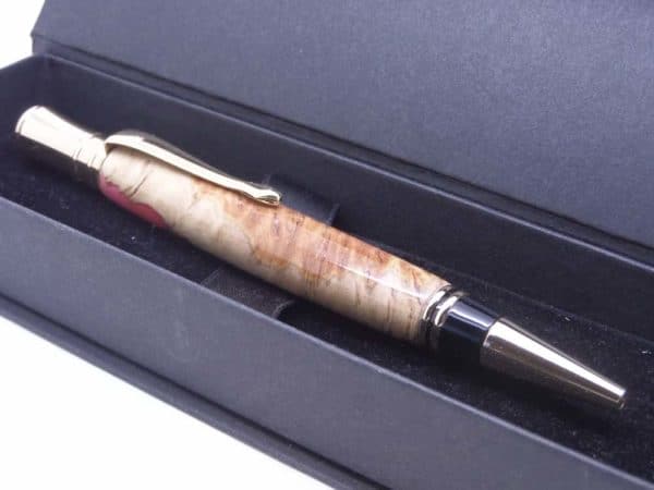 Hybrid Peach Burl Wood Ballpoint Pen