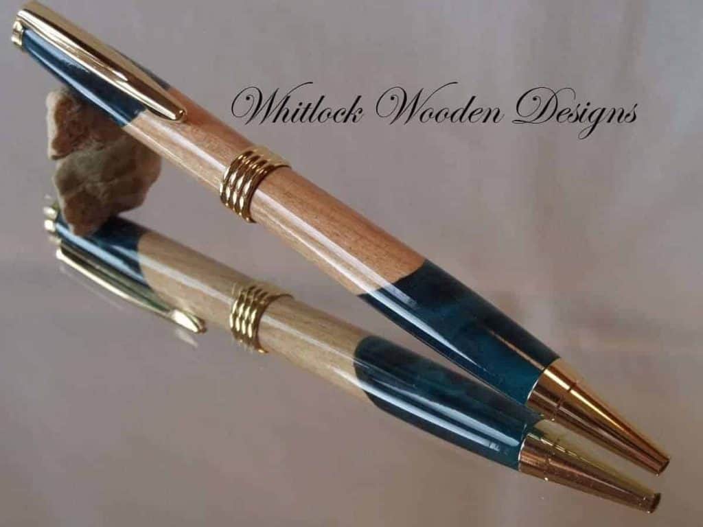 Turquoise Hybrid Wooden Ballpoint Pen