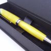 Yellow ballpoint pen with gift box