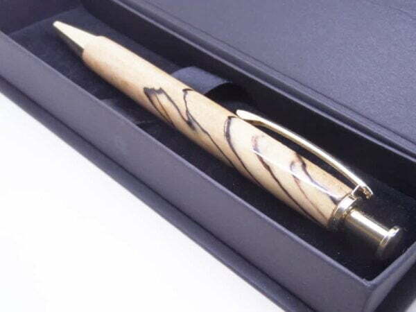 spalted beech retractable ball pen with gift box