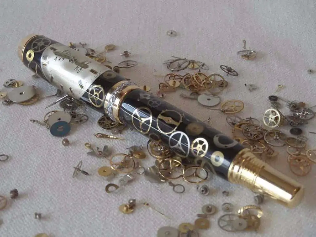 Handmade Fountain Pen With Watch Parts