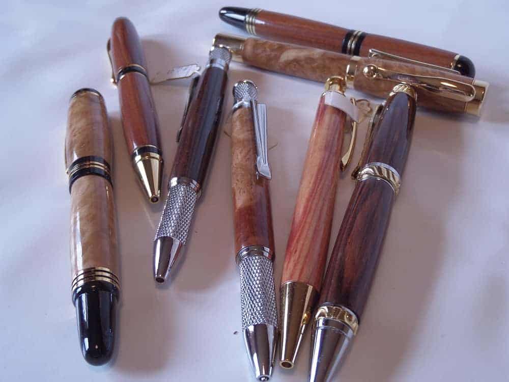 Wooden Handmade Ball Point Pen Set of 2 pcs Rosewood Wood Pen w Refill Unique 