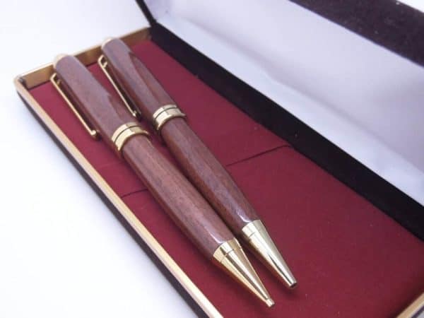 Two rosewoode pens with gift box