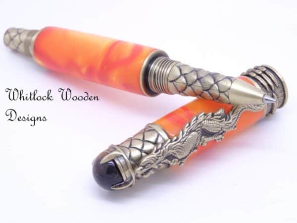 Golden Chinese Dragon Rollerball Pen
