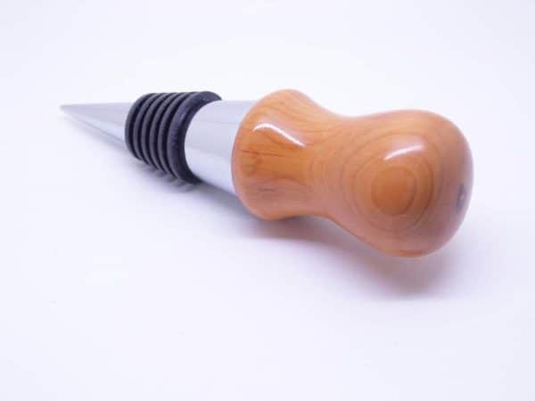 Yew Wood Bottle Stopper From Top