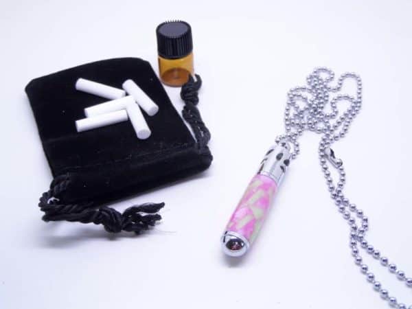 Pink Aromatherapy Pendant Diffuser With Accessories