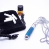 Turquoise Essential Oil Diffuser Pendant With Bag, pads