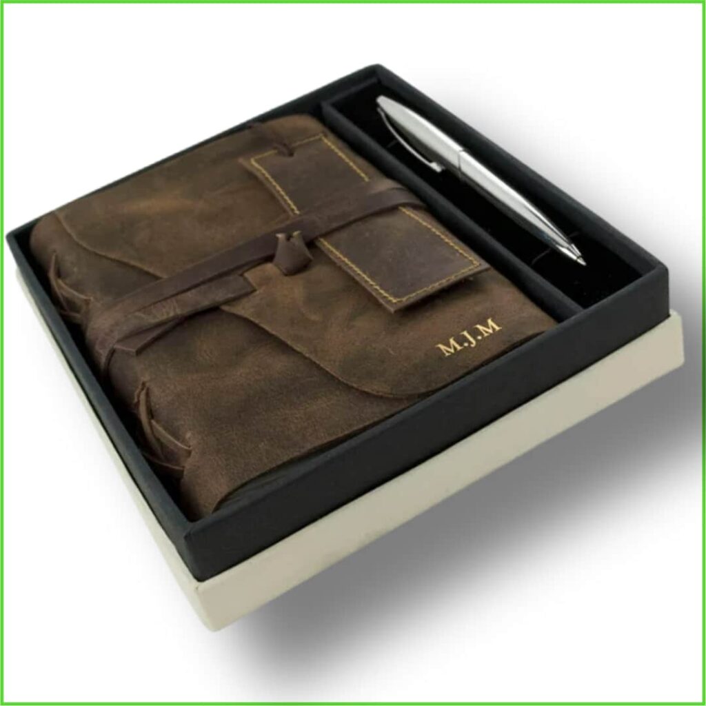 luxury leather notebook
