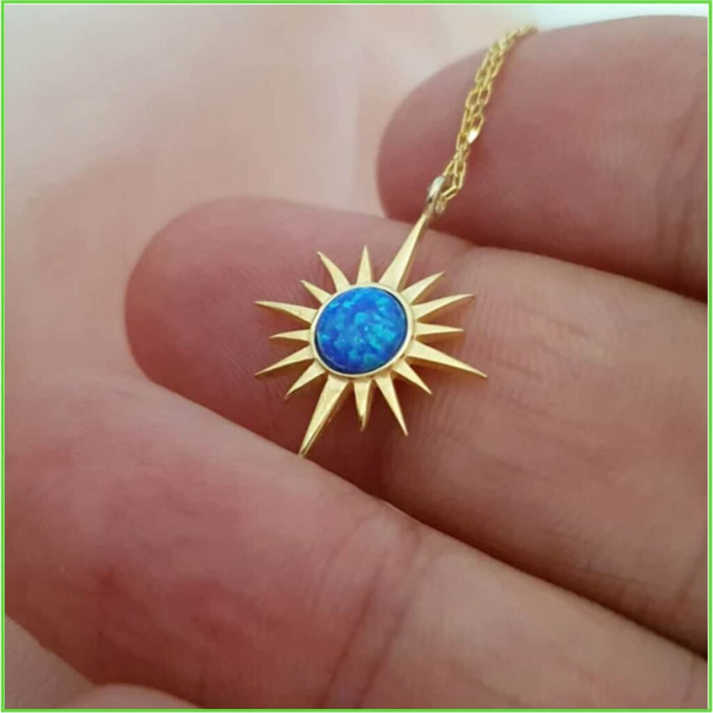 gold sun pendant