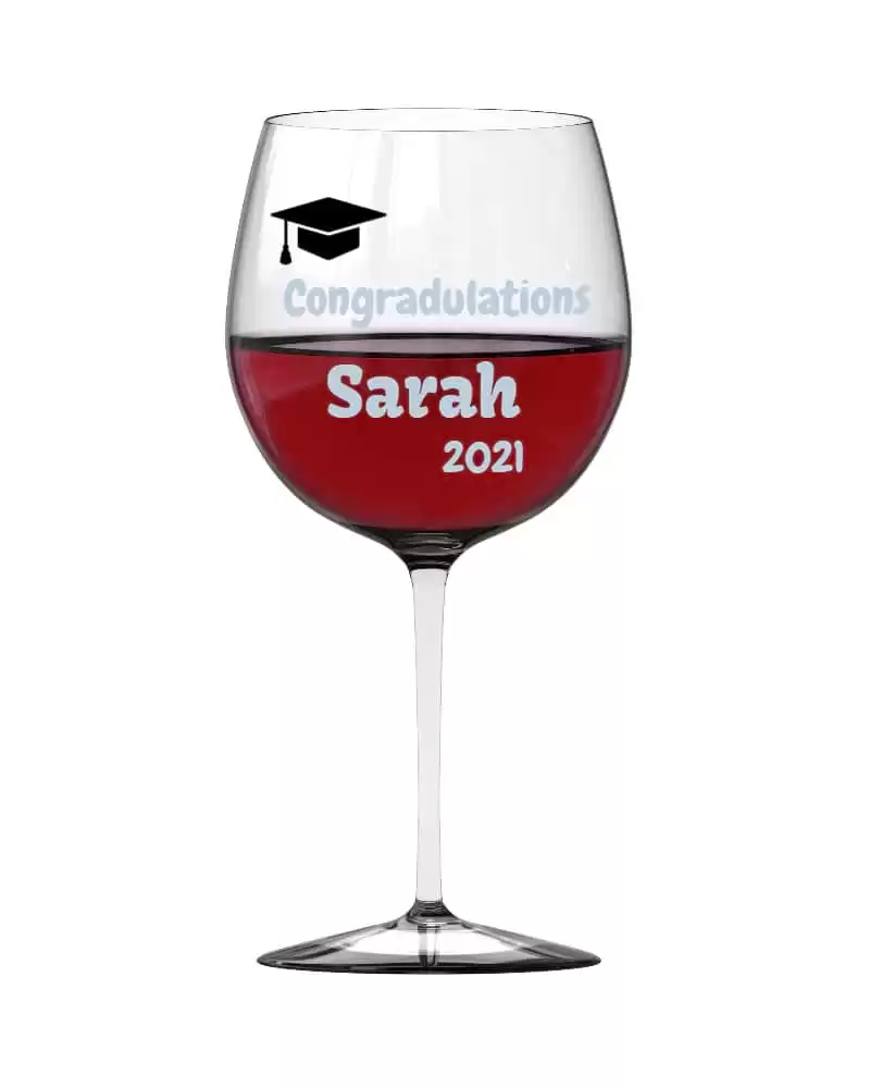 Graduation Wine Glass