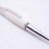 Rhodium And Faux Ivory Ball Pen