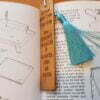 personalised wooden bookmark with book