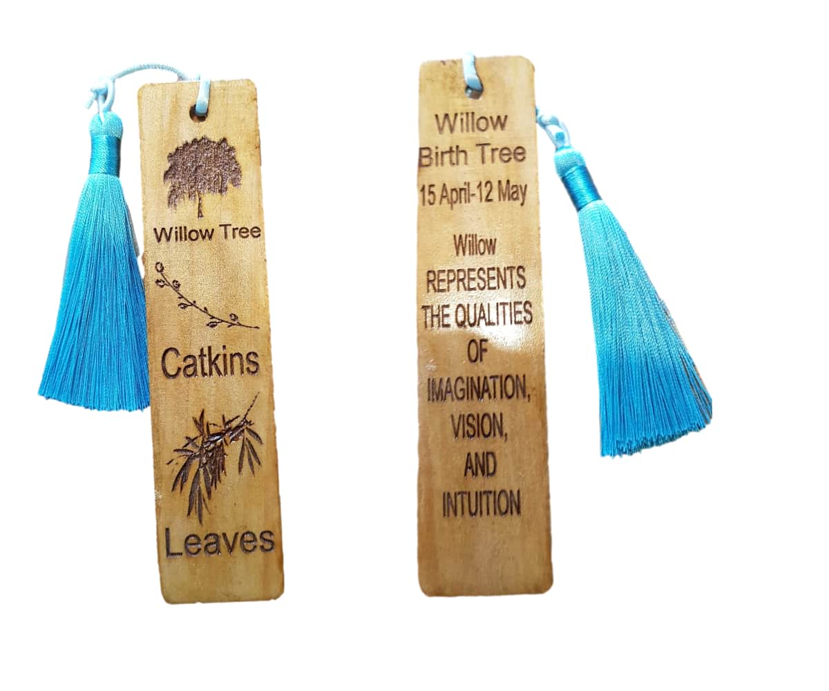 Personalised Wooden Bookmark: Willow Wood Book Mark
