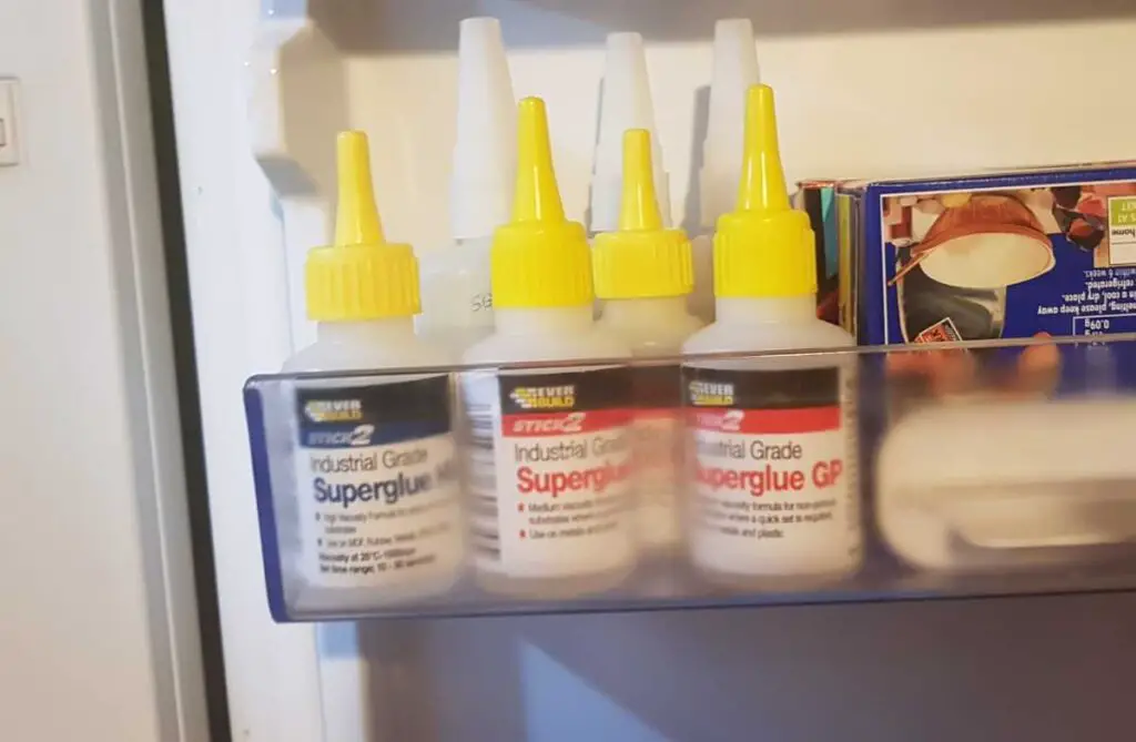 superglue stored in the kitchen fridge