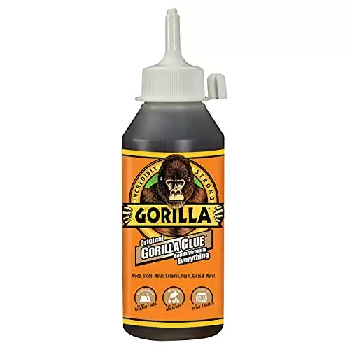 4. Gorilla Original Waterproof Polyurethane Glue, 8 Ounce Bottle