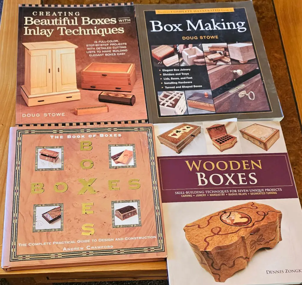 four box making books for my own inspiration